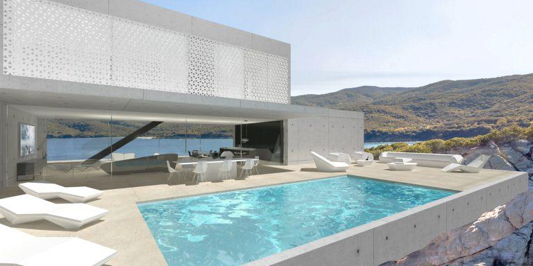 Piscine - Maison contemporaine de 220 m² sur la Côte d'Azur