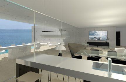 Séjour - Maison contemporaine de 220 m² sur la Côte d'Azur