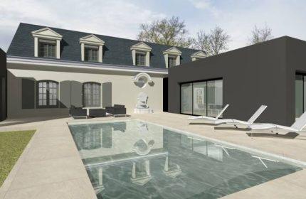 Piscine rénovée - Rénovation maison haut de gamme au mont d'or